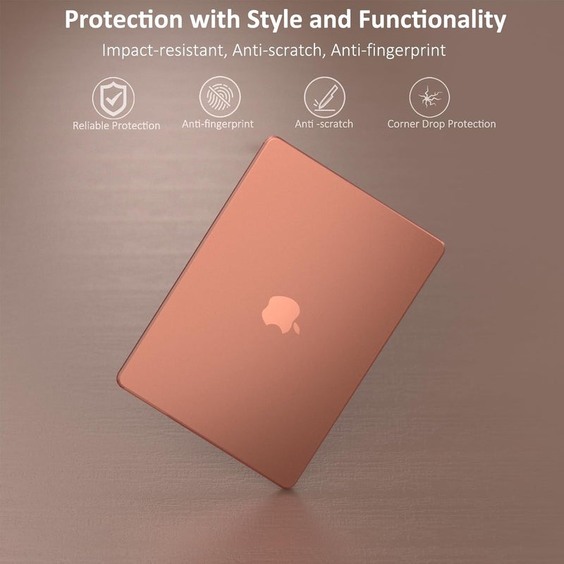KEROM حافظة شفافة بنية لجهاز MacBook Air 13 بوصة 2025-2022 M4 M3 M2 A3240 A3113 A2681، حافظة MacBook Air M3 13 بوصة، غلاف بلاستيكي غير لامع وقاعدة لوحة مفاتيح لجهاز Mac Air 13.6 بوصة، بني مصنفر - Image 3